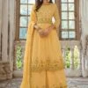 Yellow Mirror Embroidered Palazzo Style Salwar Suit -Riwaayat Store p3150sl01