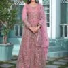 Pink Embroidered Stylish Salwar Kameez With Dupatta 1 Pink Embroidered Stylish Salwar Kameez With Dupatta -Riwaayat Store p3154sl04