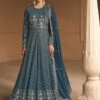 Blue Anarkali Salwar Suit With Resham Embroidery -Riwaayat Store p3185sl01 3