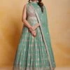 Green Embroidered Floor Length Anarkali Suit -Riwaayat Store p3190sl02