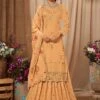 Peach Thread Work Embellished Suit Set -Riwaayat Store p3197sl04 3