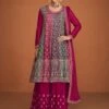 Pink Sharara Style Suit In Georgette With Dupatta 1 Pink Sharara Style Suit In Georgette With Dupatta -Riwaayat Store p3215sl01