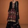 Black Georgette Sharara Salwar Kameez -Riwaayat Store p3215sl02