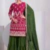 Pink Sharara Suit With Embroidered Kurta 1 Pink Sharara Suit With Embroidered Kurta -Riwaayat Store p3243sl01