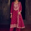 Pink Palazzo Styled Salwar Kameez With Dupatta