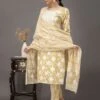 Yellow Casual Wear Cotton Suit With Floral Print -Riwaayat Store p3257sl02