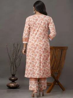 Orange Casual Wear Salwar Suit In Foral Print -Riwaayat Store p3258sl03 2 1