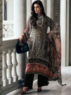 Black Digital Printed Salwar Suit With Palazzo Style