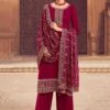 Rani Pink Zari Work Palazzo Suit In Georgette 2 Rani Pink Zari Work Palazzo Suit In Georgette -Riwaayat Store p3277sl01