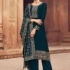 Blue Palazzo Style Georgette Suit In Zari Embroidery 2 Blue Palazzo Style Georgette Suit In Zari Embroidery -Riwaayat Store p3277sl02