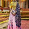 Pink Printed Navaratri Lehenga Choli In Cotton -Riwaayat Store p4005lc01