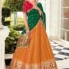 Yellow Zari Woven Lehenga Choli In Banarasi Silk