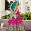 Pink Zari Woven Lehenga Choli With Dupatta -Riwaayat Store p4019lc06