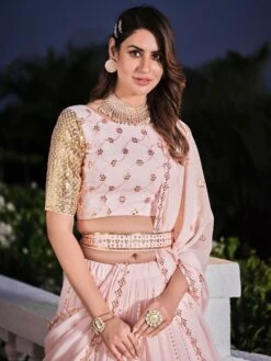 Off White Sequins Embroidered Festive Lehenga Choli -Riwaayat Store p4034lc05 1