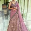 Purple Sequined Net Lehenga Choli With Dupatta -Riwaayat Store p4042lc04