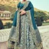 Blue Embroidered Bridal Lehenga Choli In Silk -Riwaayat Store p4043lc12