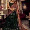 Green Sequined Lehenga Choli With Dupatta 1 Green Sequined Lehenga Choli With Dupatta -Riwaayat Store p4045lc01