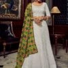 White Embroidered Lehenga Choli With Dupatta 1 White Embroidered Lehenga Choli With Dupatta -Riwaayat Store p4045lc02
