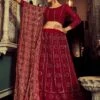 Red Georgette Lehenga Choli With Sequins Embroidery -Riwaayat Store p4045lc03