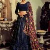 Blue Bridesmaid Sequined Lehenga Choli In Georgette -Riwaayat Store p4045lc04