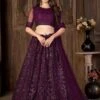 Purple Sequined Lehenga Choli For Sangeet