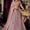 Pink Bridesmaid Sequined Lehenga Choli In Georgette 1 Pink Bridesmaid Sequined Lehenga Choli In Georgette -Riwaayat Store p4055lc04