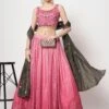 Pink Embroidered Art Silk Lehenga Choli With Dupatta -Riwaayat Store p4058lc02