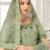 Green Festive Net Lehenga With Dupatta -Riwaayat Store p4073lc02 1