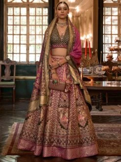 Golden Wedding Wear Designer Lehenga In Silk