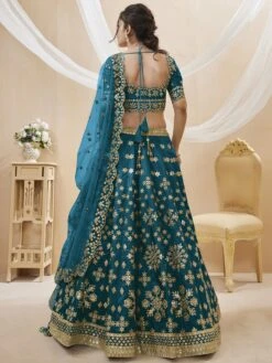 Blue Gota Embroidered Lehenga Choli In Silk -Riwaayat Store p4088lc06 2