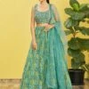 Blue Embroidered Lehenga Choli With Dupatta -Riwaayat Store p4097lc01
