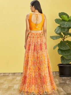Yellow Party Wear Lehenga Choli With Dupatta 7 Yellow Party Wear Lehenga Choli With Dupatta -Riwaayat Store p4097lc11 2