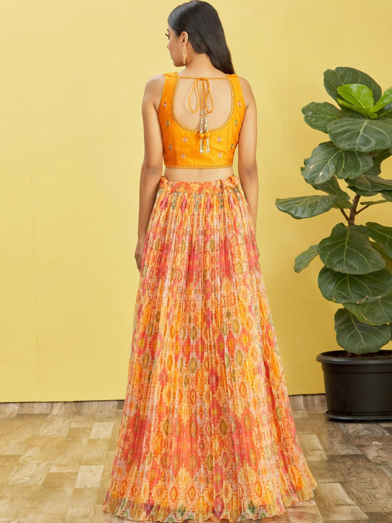Yellow Party Wear Lehenga Choli With Dupatta 5 Yellow Party Wear Lehenga Choli With Dupatta - Image 3