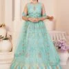 Blue Net Lehenga With Embroidered Blouse In A Line Style 2 Blue Net Lehenga With Embroidered Blouse In A Line Style -Riwaayat Store p4104lc03