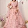 Pink Sequins Embellished Lehenga Choli In Net -Riwaayat Store p4104lc19
