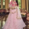 Pink Sequins Work Net Lehenga Choli With Dupatta 2 Pink Sequins Work Net Lehenga Choli With Dupatta -Riwaayat Store p4111lc05