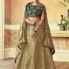 Green Zari Woven Lehenga Choli With Dupatta -Riwaayat Store p4114lc07