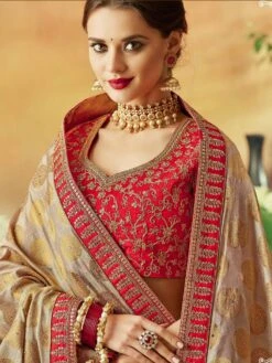 Golden Zari Weaving Lehenga Choli With Dupatta -Riwaayat Store p4114lc11 1