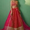 Red Wedding Wear Georgette Lehenga With Zari Embroidery -Riwaayat Store p4116lc01
