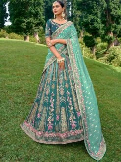 Blue Traditional Lehenga Choli In Thread Work