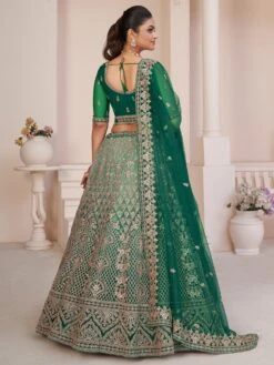 Green Zari Work Augmented Net Lehenga Choli -Riwaayat Store p4135lc02 2