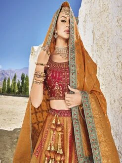 Orange Wedding Wear Lehenga With Designer Choli -Riwaayat Store p4143lc07 1 1