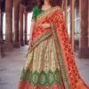 Multicolor Printed Lehenga Choli In Banarasi Silk