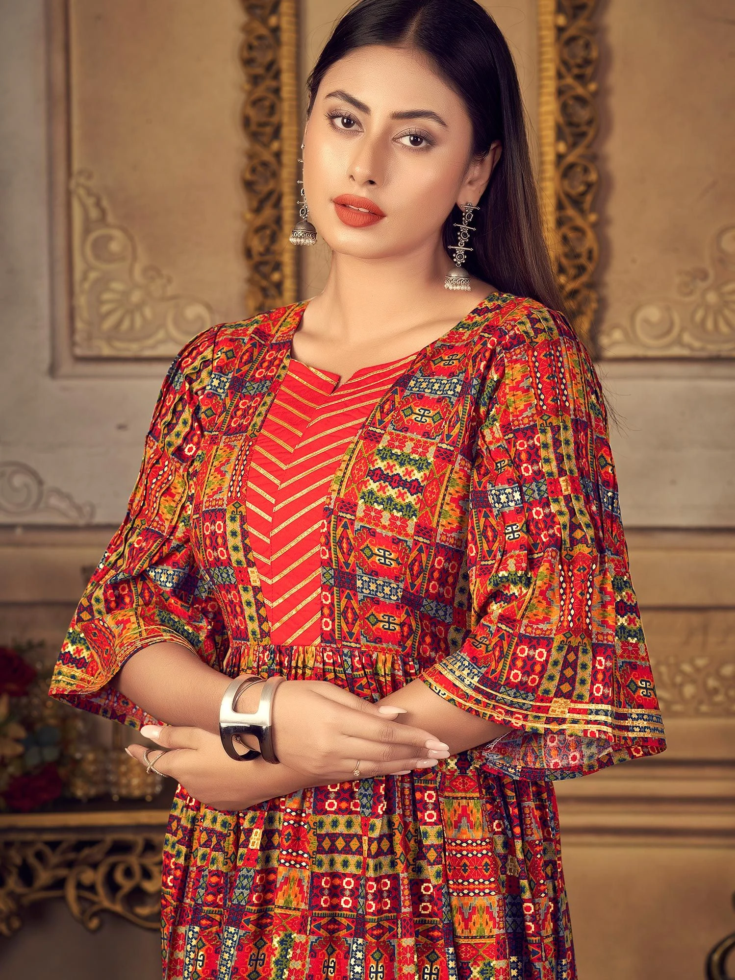 Multicolor Printed Dress In Rayon 4 Multicolor Printed Dress In Rayon - Image 2