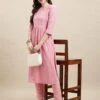 Pink Gathered Kurti With Sequins Embroidery 2 Pink Gathered Kurti With Sequins Embroidery -Riwaayat Store p5009in05