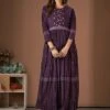 Purple Printed Party Wear Kurti 2 Purple Printed Party Wear Kurti -Riwaayat Store p5010in05