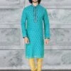 Green Colour Silk Men's Kurta Pajama. 1 Green Colour Silk Men's Kurta Pajama. -Riwaayat Store pc953g