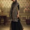 Party Wear Sharara Salwar Suit Black Colour. -Riwaayat Store prc1136