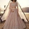 Peach Colour Organza Fabric Women Lehenga Choli. -Riwaayat Store prc1326