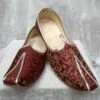 Brocade Mojari In Maroon Colour. -Riwaayat Store prc1827